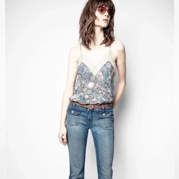 ZADIG & VOLTAIRE Christy Wild Garden  Camisole NWT - Picture 9 of 9